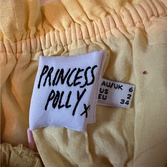 Princess Polly Yellow Elouise Crop Top US size 2 - Picture 5 of 5